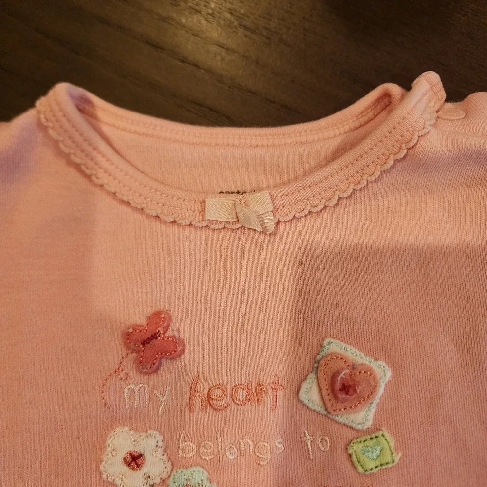 Carter's Pink onesie Size 6 mo